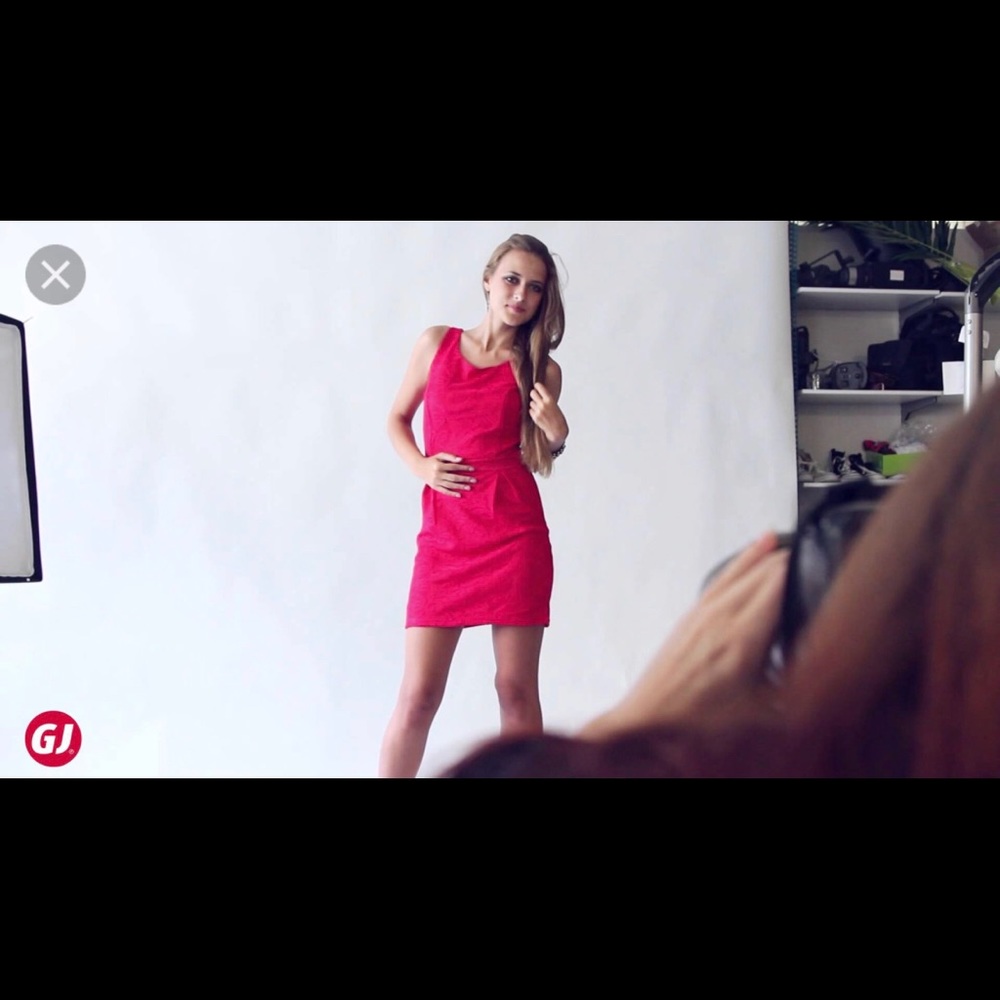 Salmón/ pink dress